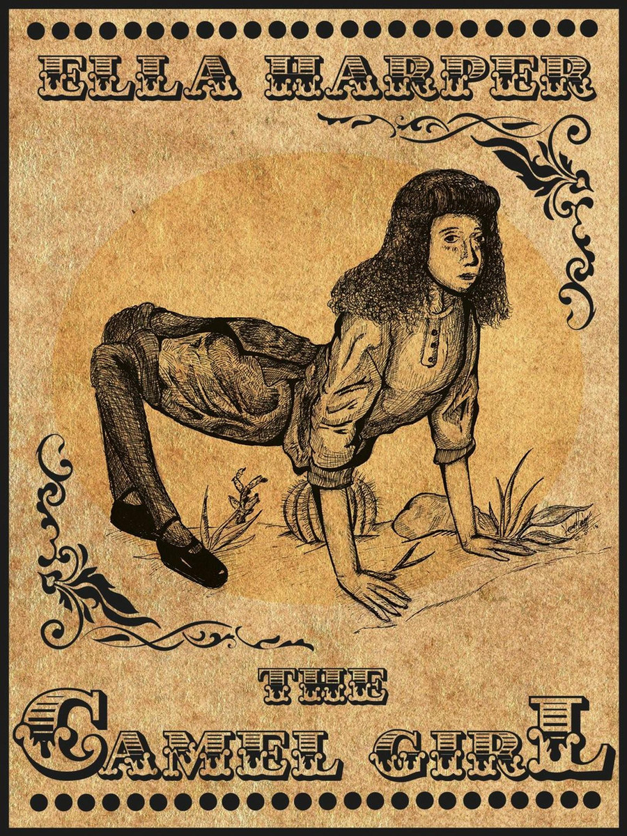 Tờ quảng cáo “cô gái lạc đà” của rạp xiếc.