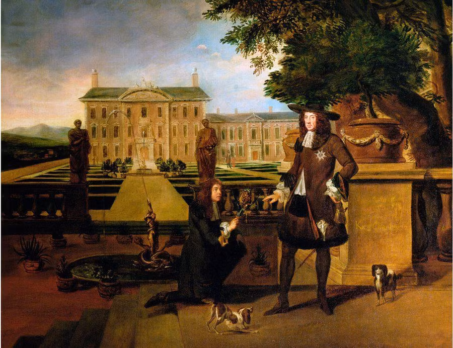 Tranh vẽ Hoàng đế Charles II (1630 – 1685) được người làm vườn dâng tặng dứa.