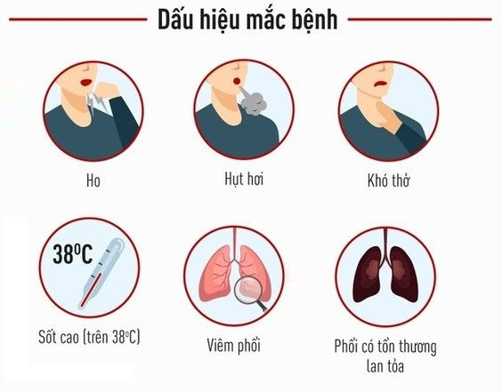 Triệu chứng của bệnh viêm phổi.