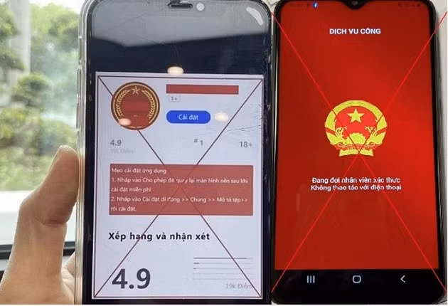 Để tránh bị lừa đảo chiếm đoạt tài sản, người dân tuyệt đối không cài đặt phần mềm dịch vụ công giả mạo.