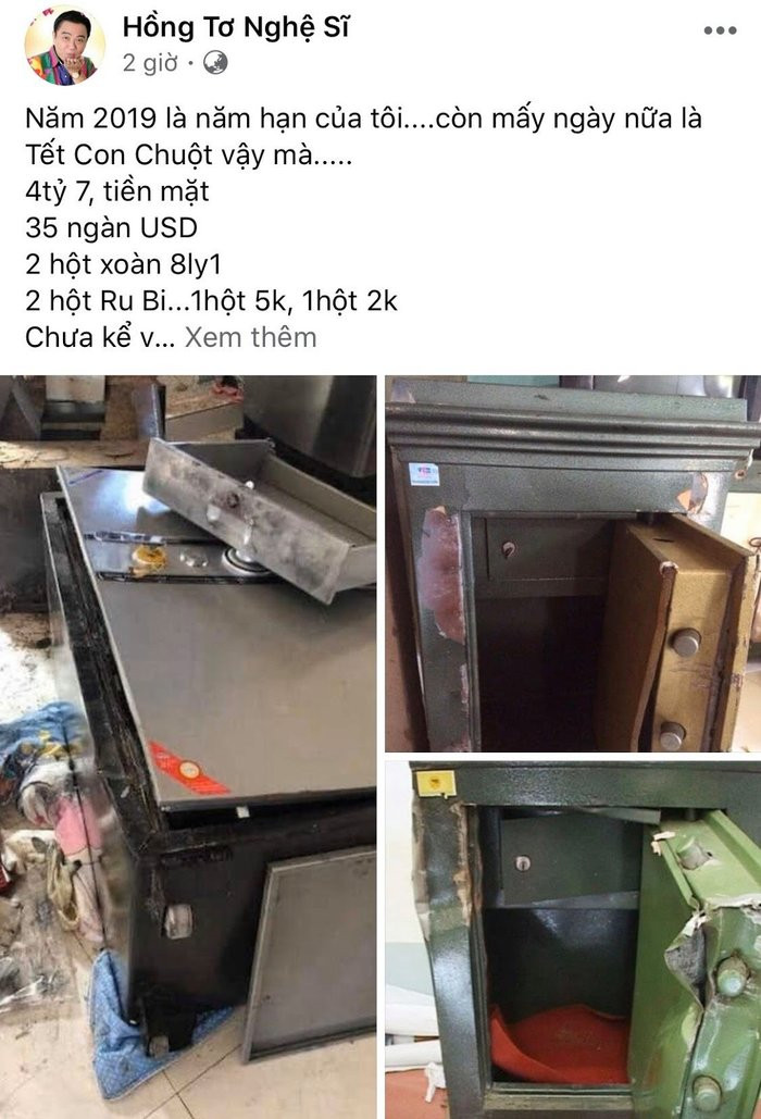 Thực hư danh hài Hồng Tơ bị kẻ gian phá két trộm gần 5 tỉ ảnh 1 Thực hư chuyện danh hài Hồng Tơ bị kẻ gian phá két trộm gần 5 tỉ ảnh 0