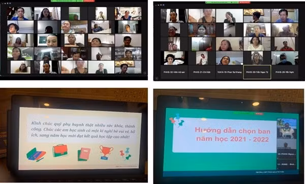 Buổi học trực tuyến của học sinh Trường THPT Trần Khai Nguyên (TPHCM).