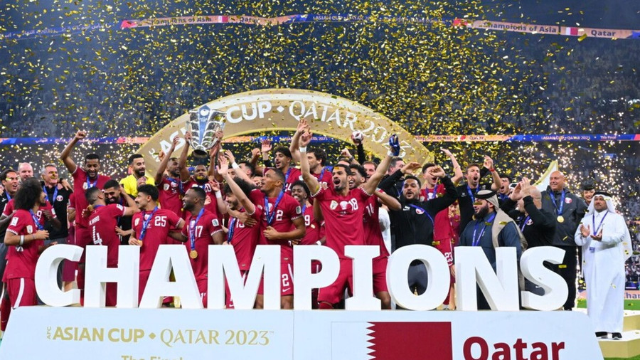 Đội tuyển Qatar ăn mừng chức vô địch Asian Cup 2023. Đội tuyển Qatar ăn mừng chức vô địch Asian Cup 2023.