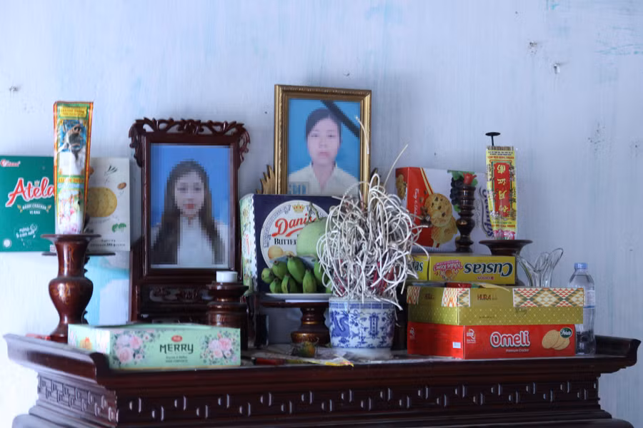 Di ảnh Hải Như được gia đình ông Tuyên lập thời điểm 49 ngày từ khi Hải Như mất tích.