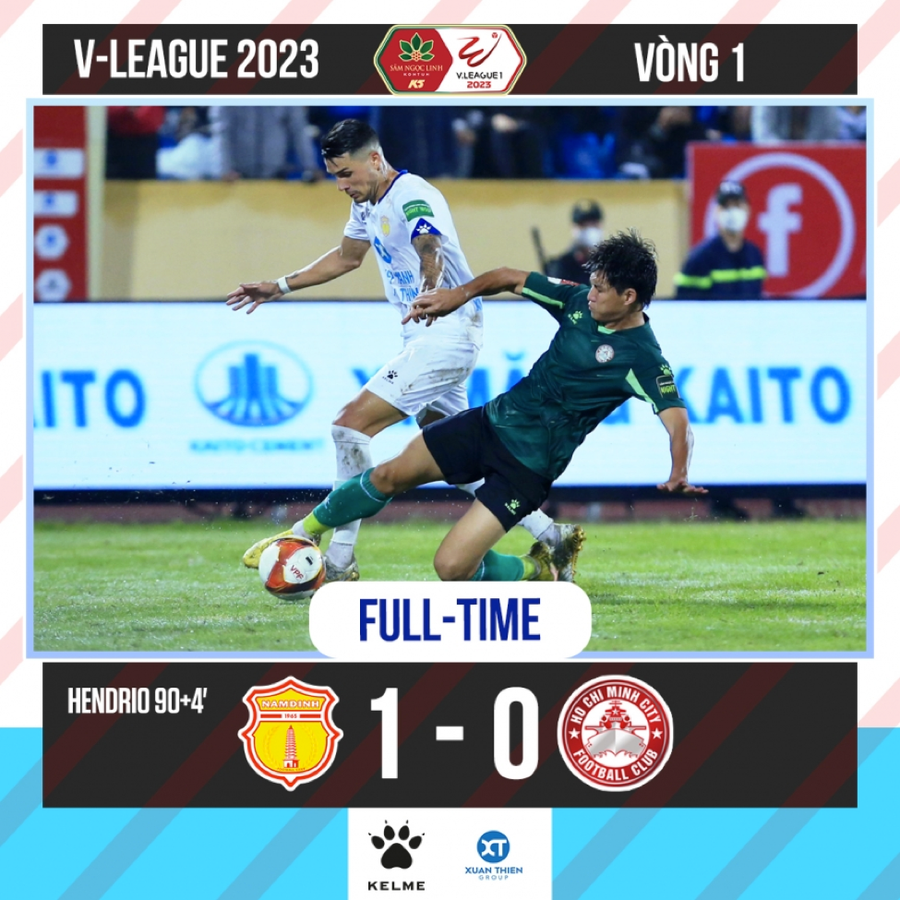 Thép Xanh Nam Định ra quân giành chiến thắng trước Thành phố Hồ Chí Minh.