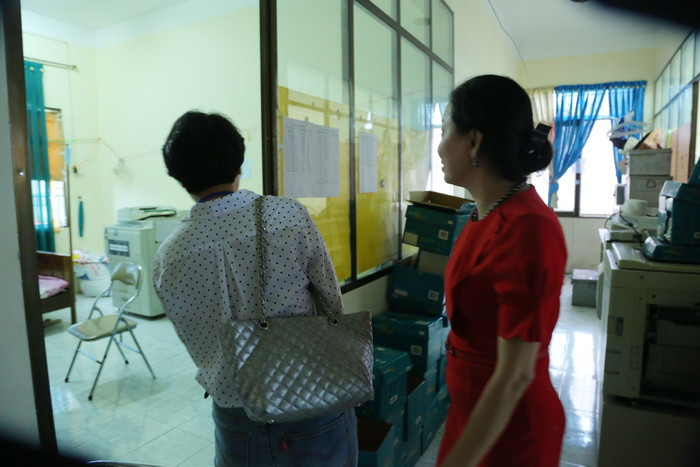 Những bố trí, sắp đặt trong vòng 1, nơi in sao đề thi gây nhiều ngạc nhiên cho phóng viên tham quan. Ảnh: Việt Hà Những bố trí, sắp đặt trong vòng 1, nơi in sao đề thi gây nhiều ngạc nhiên cho phóng viên tham quan. Ảnh: Việt Hà