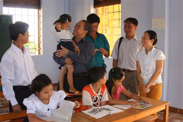 Lớp học trên đảo Trường Sa lớn. Ảnh tư liệu