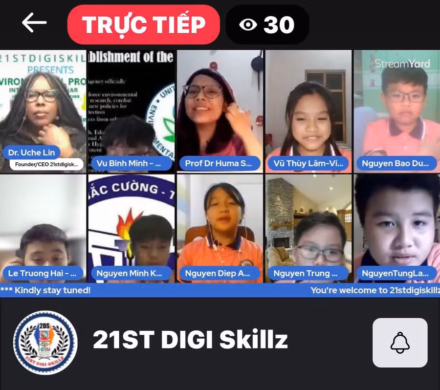 Học sinh giao tiếp, thuyết trình hoàn toàn bằng tiếng Anh