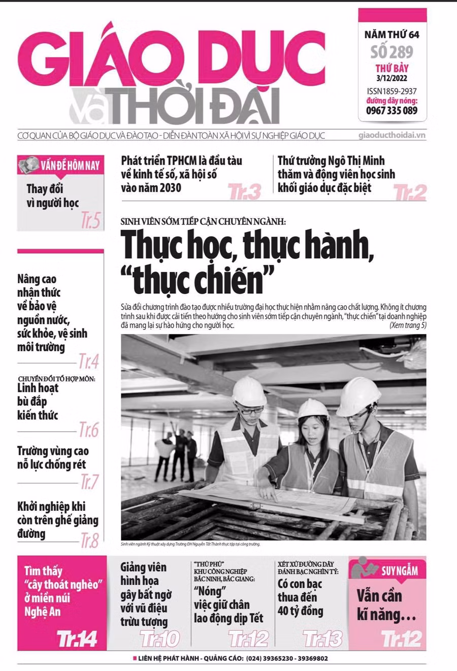 Tin tức báo in 3/12: Nhiều trường đại học gấp rút sửa đổi chương trình đào tạo