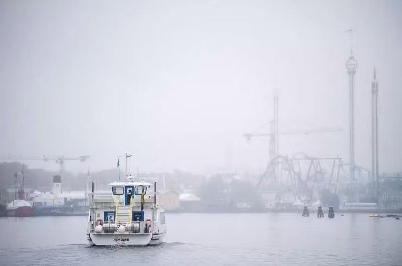 Một chiếc phà ở Stockholm, Thụy Điển. Ảnh: Jonathan Nackstrand/AFP
