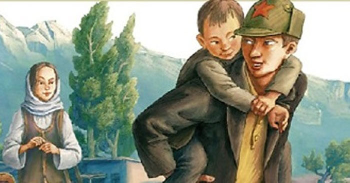 Một trong những hình ảnh bìa sách 'Người thầy đầu tiên'. Ảnh: ITN Một trong những hình ảnh bìa sách 'Người thầy đầu tiên'. Ảnh: ITN