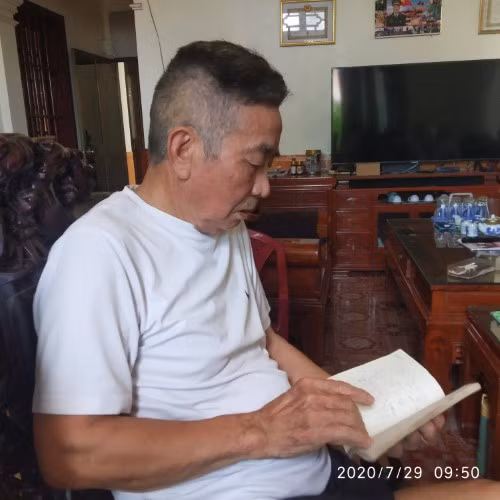 Bác Trần Văn Định, Bí thư Đảng ủy xã Hải Cường giai đoạn 1967 - 1987. Ảnh: TG