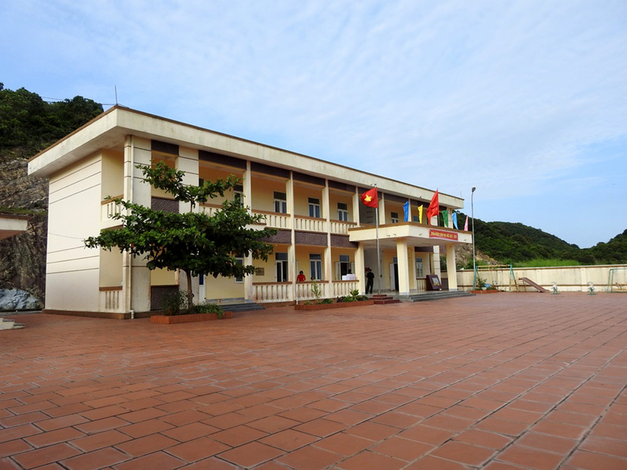 Điểm trường thôn đảo Trần. Ảnh: Minh Cương Điểm trường thôn đảo Trần. Ảnh: Minh Cương