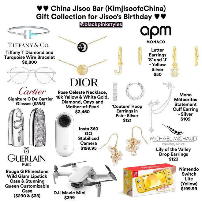 Choáng với quà sinh nhật fan Trung Quốc tặng Jisoo: Đồ hiệu nhiều đến độ mở được shop ảnh 8 Choáng với quà sinh nhật fan Trung Quốc tặng Jisoo: Đồ hiệu nhiều đến độ mở được shop ảnh 8