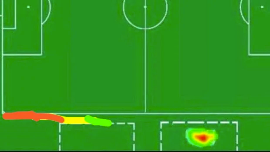 Bản đồ nhiệt của Ronaldo do các cổ động viên tạo ra để chế nhạo siêu sao 37 tuổi.