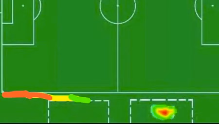 Bản đồ nhiệt của Ronaldo do các cổ động viên tạo ra để chế nhạo siêu sao 37 tuổi.