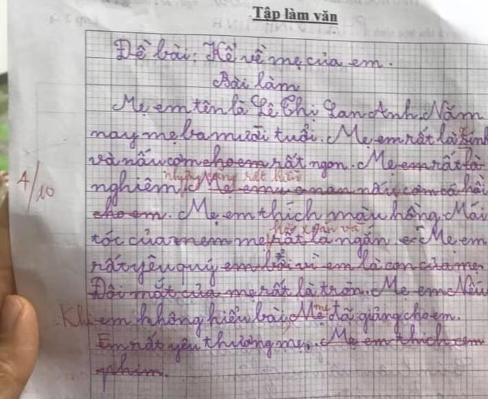 Những bài văn đáng yêu 'hết nấc' của trẻ