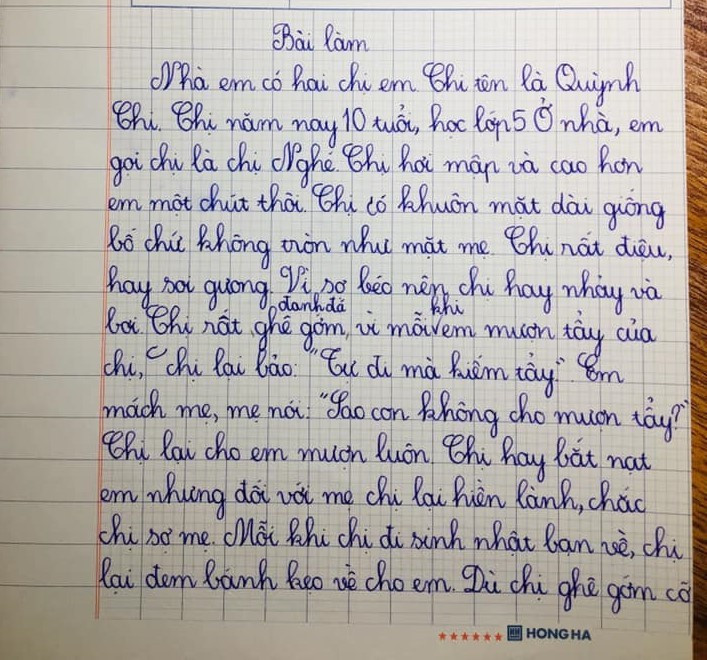 Những bài văn chân thực, đáng yêu “hết nấc” của trẻ ảnh 1 Những bài văn đáng yêu 'hết nấc' của trẻ