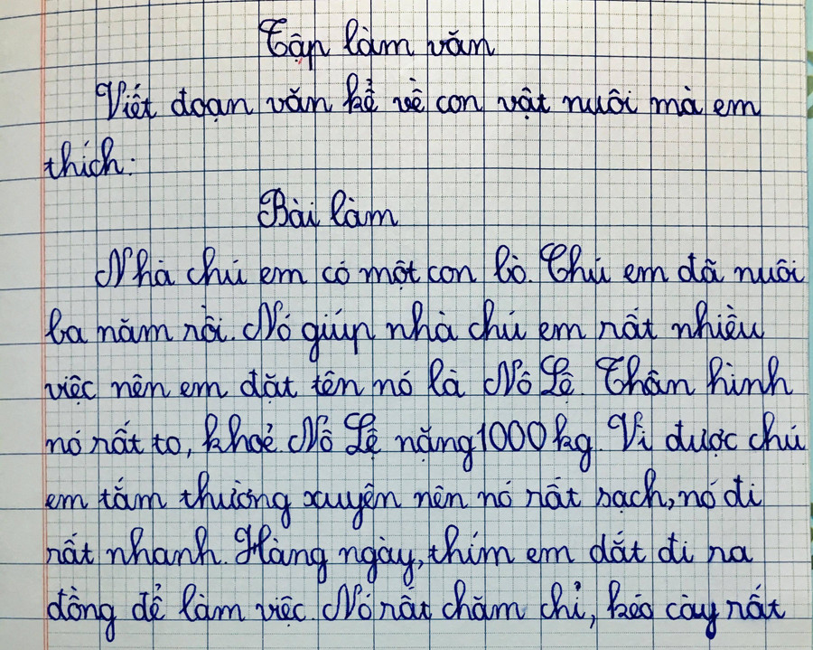 Những bài văn chân thực, đáng yêu “hết nấc” của trẻ ảnh 5 Những bài văn đáng yêu 'hết nấc' của trẻ