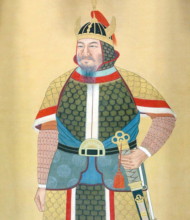 Tranh vẽ tướng quân Kim Yu Shin. Tranh vẽ tướng quân Kim Yu Shin.