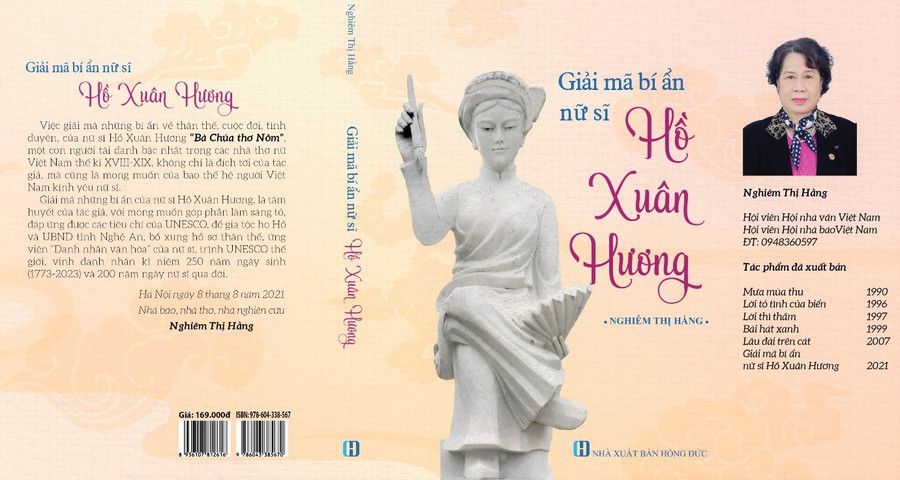 Bìa cuốn sách 'Giải mã bí ẩn nữ sĩ Hồ Xuân Hương'. Ảnh: NVCC.