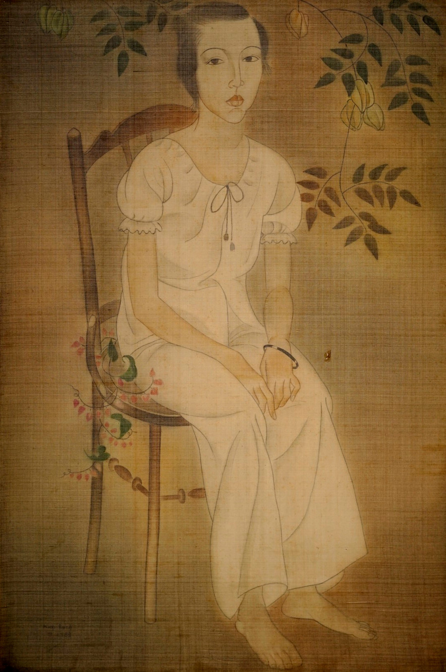 Tác phẩm &apos;Tuổi mười bốn&apos; của họa sĩ Lê Thị Kim Bạch. Ảnh: NVCC.