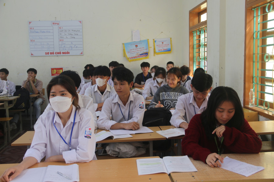 Học sinh Trường THPT huyện Sông Mã đã chuẩn bị tâm thế vững vàng bước vào kỳ thi.