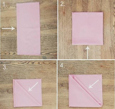 Cách gấp khăn ăn Cách gấp khăn ăn