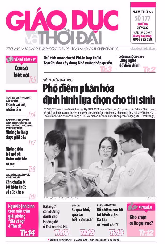 Tin tức báo in số 177, ra ngày hôm nay 26/7/2022