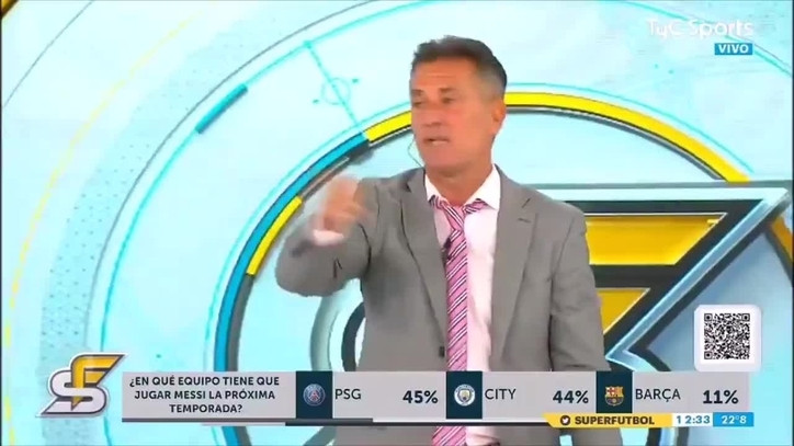 Người dẫn chương trình Diego Diaz của kênh TyC Sports đang chịu nhiều áp lực.