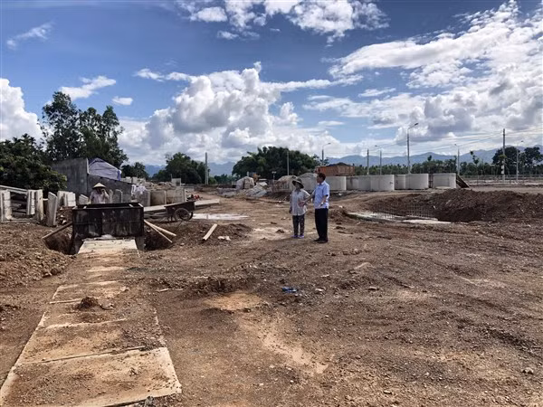 Diện tích đất bị cưỡng chế thu hồi đã thành đường.