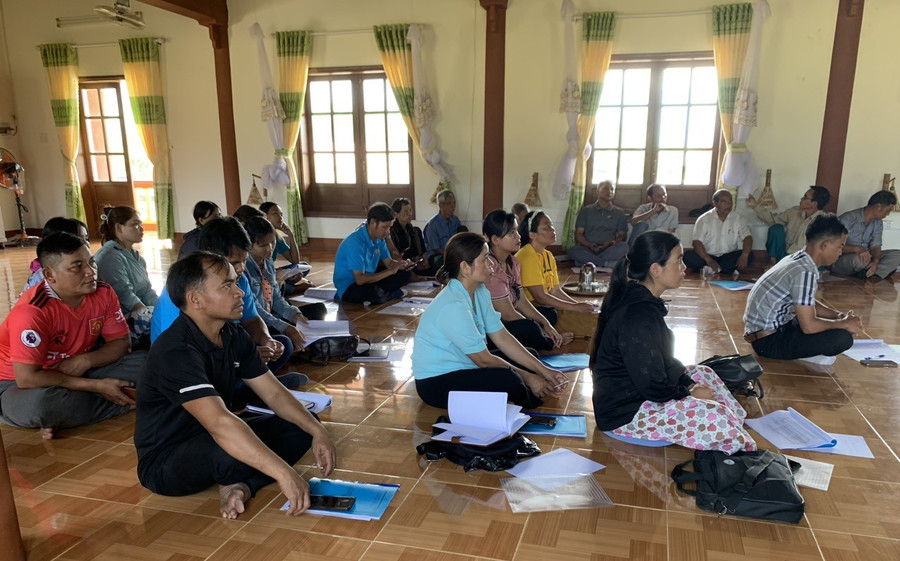 Các lớp tập huấn về các mô hình, dự án giảm nghèo được triển khai ở nhiều địa phương.