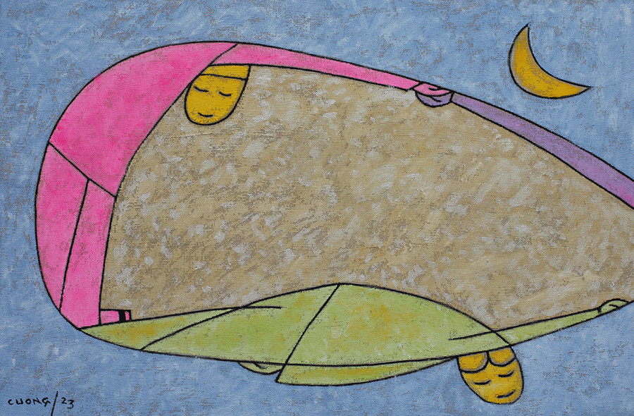 Tác phẩm 'Kéo cưa lừa xẻ' của Lê Thiết Cương Tác phẩm 'Kéo cưa lừa xẻ' của Lê Thiết Cương