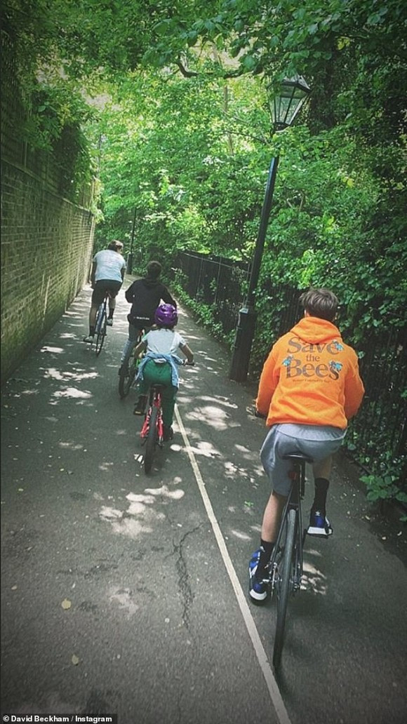 David Beckham đạp xe cùng con gái cưng Harper sau khi bị cấm lái xe vì vi phạm luật giao thông - Ảnh 2. David Beckham đạp xe cùng con gái cưng Harper sau khi bị cấm lái xe vì vi phạm luật giao thông - Ảnh 2.