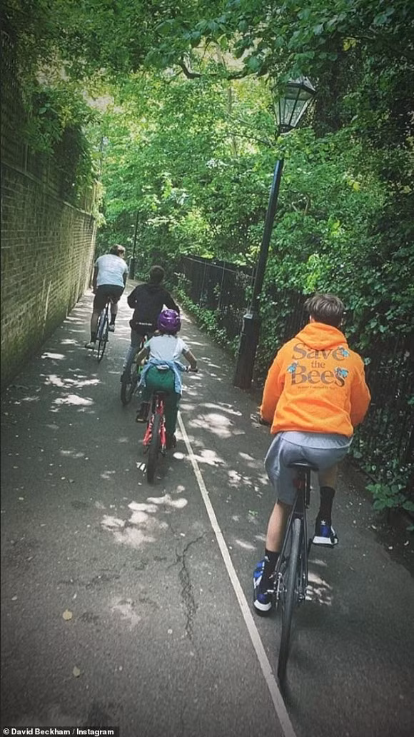 David Beckham đạp xe cùng con gái cưng Harper sau khi bị cấm lái xe vì vi phạm luật giao thông - Ảnh 2. David Beckham đạp xe cùng con gái cưng Harper sau khi bị cấm lái xe vì vi phạm luật giao thông - Ảnh 2.