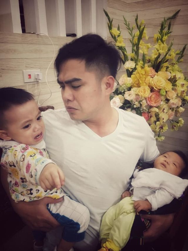 Trọng Hùng đã làm bố hai con nhỏ.