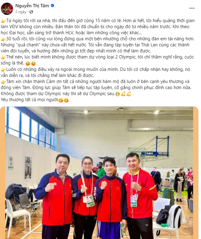 Chia sẻ trên trang cá nhân của Nguyễn Thị Tâm. Ảnh chụp màn hình.