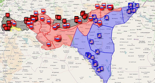 Bản đồ tình hình tại Syria. Bản đồ tình hình tại Syria.