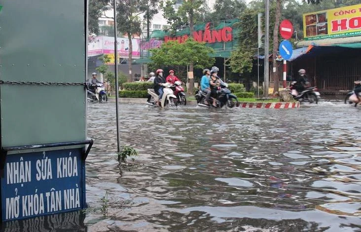 Triều dâng cao khiến Cần Thơ bị ngập nước trong tuần qua (Ảnh minh họa)