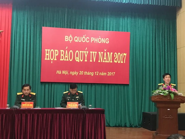 Họp báo quý IV của Bộ Quốc phòng 