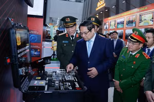 Thủ tướng Phạm Minh Chính tại Hội nghị Công an toàn quốc lần thứ 80. (Ảnh: VGP) 