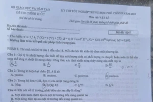 Gợi ý đáp án môn Vật lý Kỳ thi tốt nghiệp THPT 2025