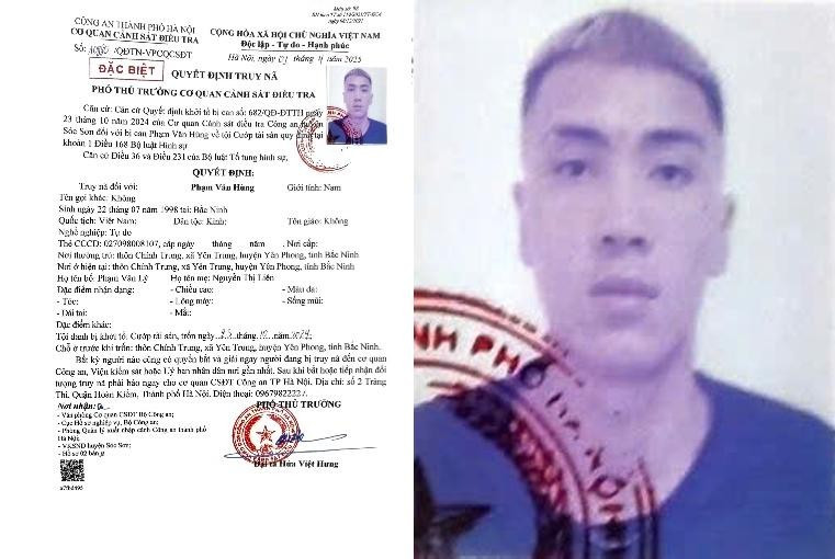 Bị can với Phạm Văn Hùng đang bị truy nã về tội Cướp tài sản. 4.jpg