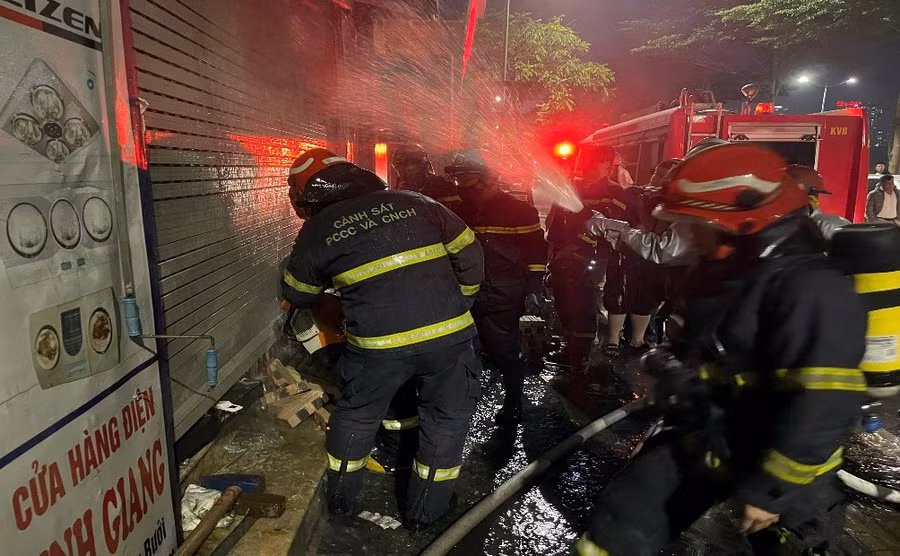 Hiện trường vụ hỏa hoạn. (Ảnh: CAHN)