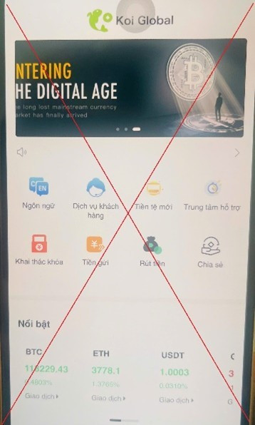 Bị dụ dỗ đầu tư tiền ảo qua ứng dụng Koi Global, chị D. bị lừa đảo chiếm đoạt 600 triệu đồng. picture111.jpg