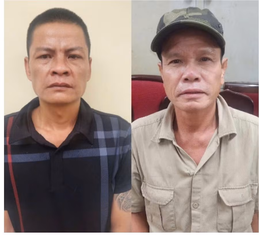 Huy và Thắng tại cơ quan Công an.