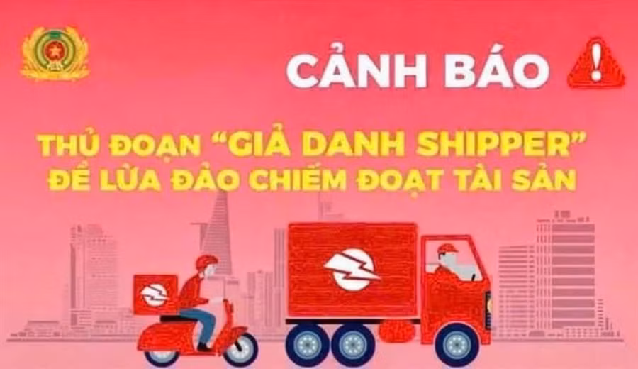Ảnh: Cảnh báo thủ đoạn giả danh nhân viên giao hàng lừa đảo.
