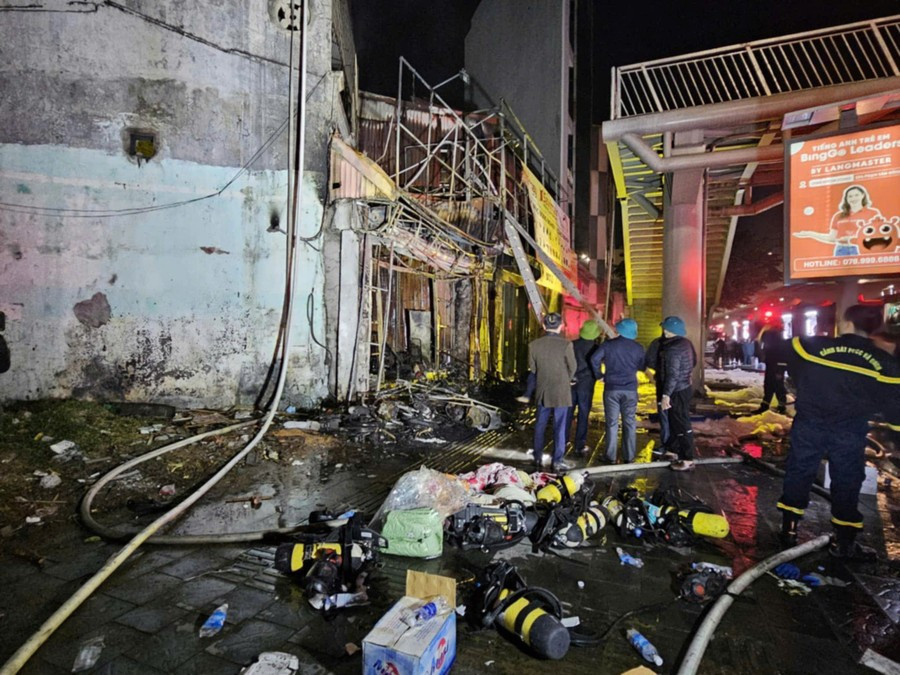 Hiện trường vụ hỏa hoạn.