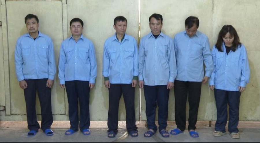 Các bị cáo trong vụ án.(Ảnh: CAHN).