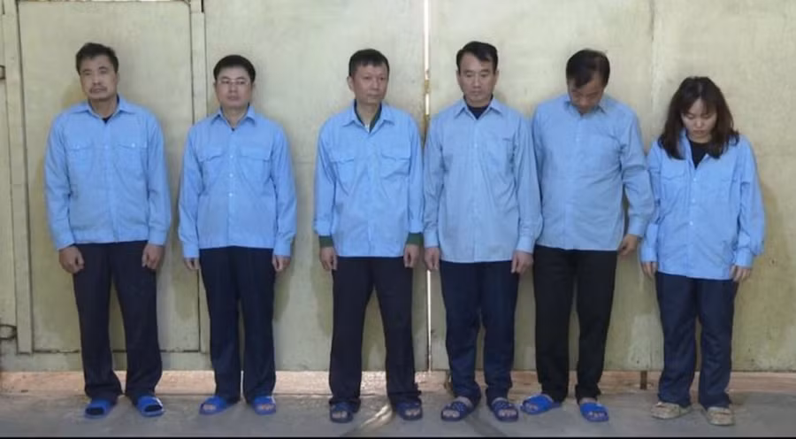 Các bị cáo trong vụ án.(Ảnh: CAHN).